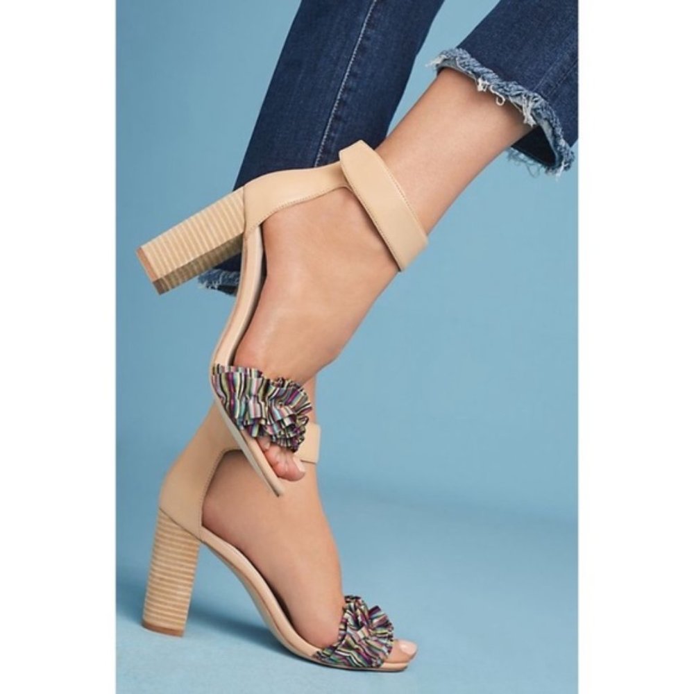 JEFFREY CAMPBELL Lindsay Ruffle Heeled Sandal